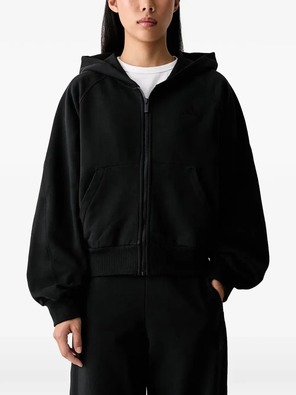 Куртка-толстовка Kit с небольшим логотипом Adidas, черный