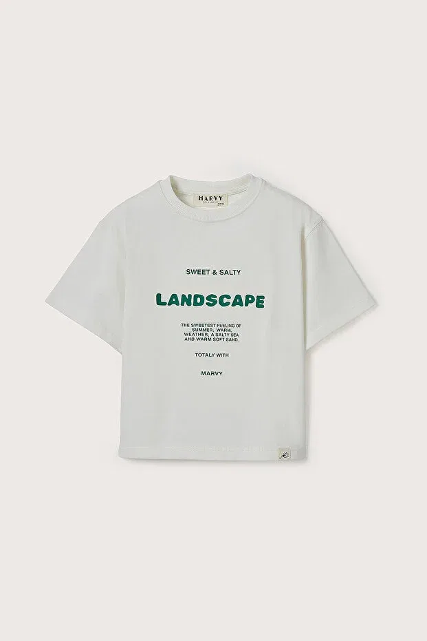 Детская футболка с принтом Sweet & Salty Printed Tshirt Marvy, Ecru — фото 3