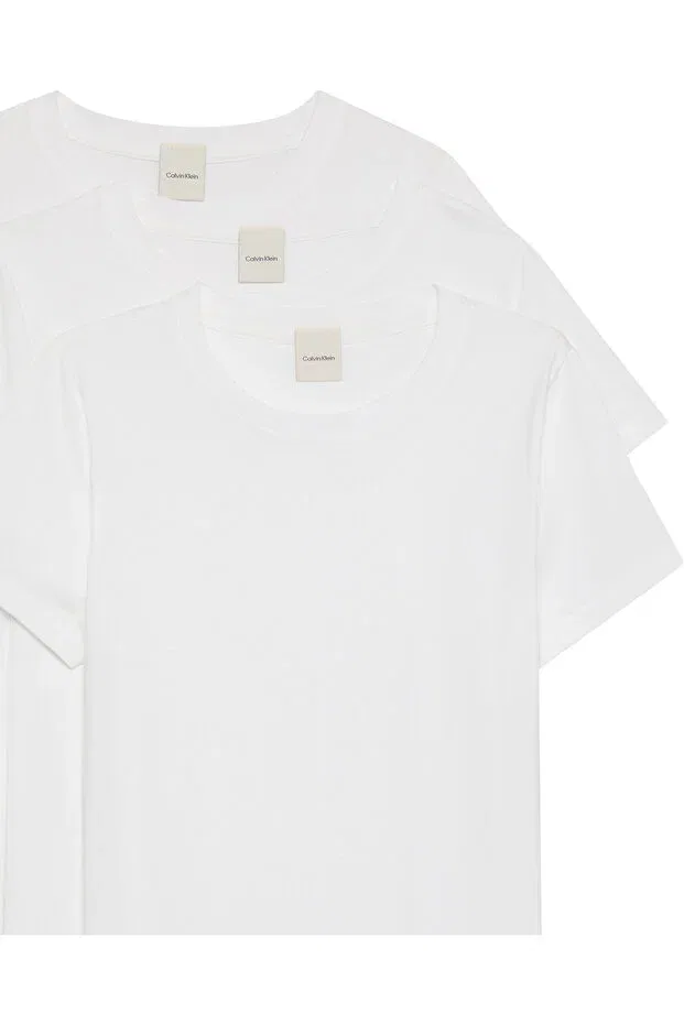 Женская футболка хлопковая набор 3 шт Calvin Klein, White — фото 2