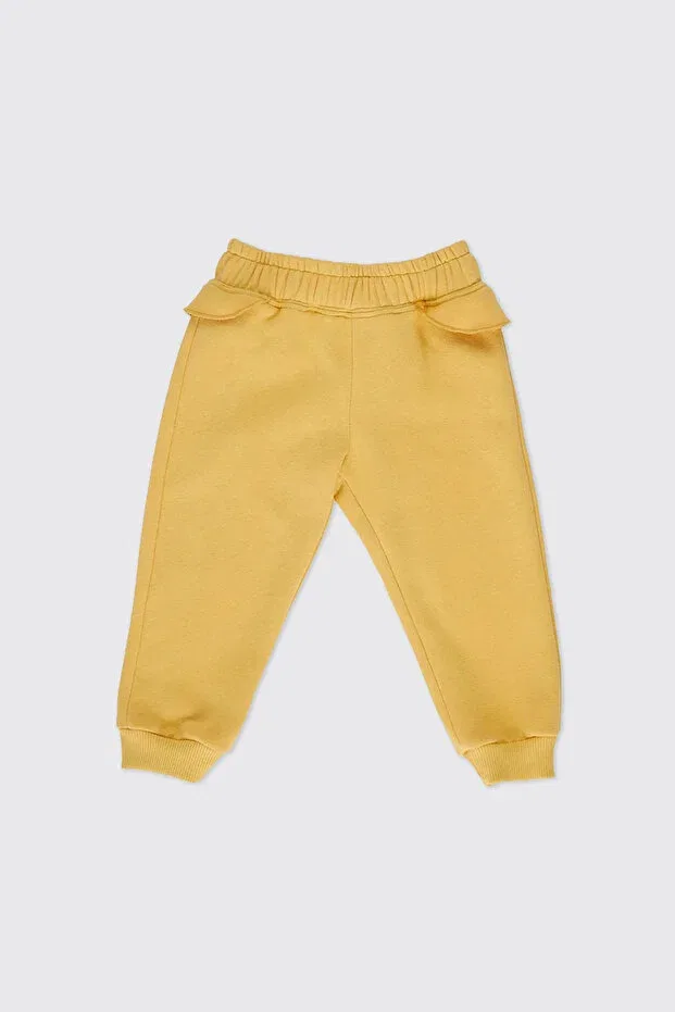 Детские спортивные штаны для девочек с эластичным поясом Panço, Yellow
