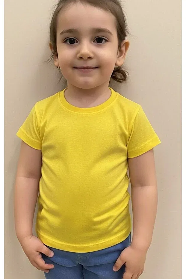 Детская футболка хлопковая Mcrkids, Sarı