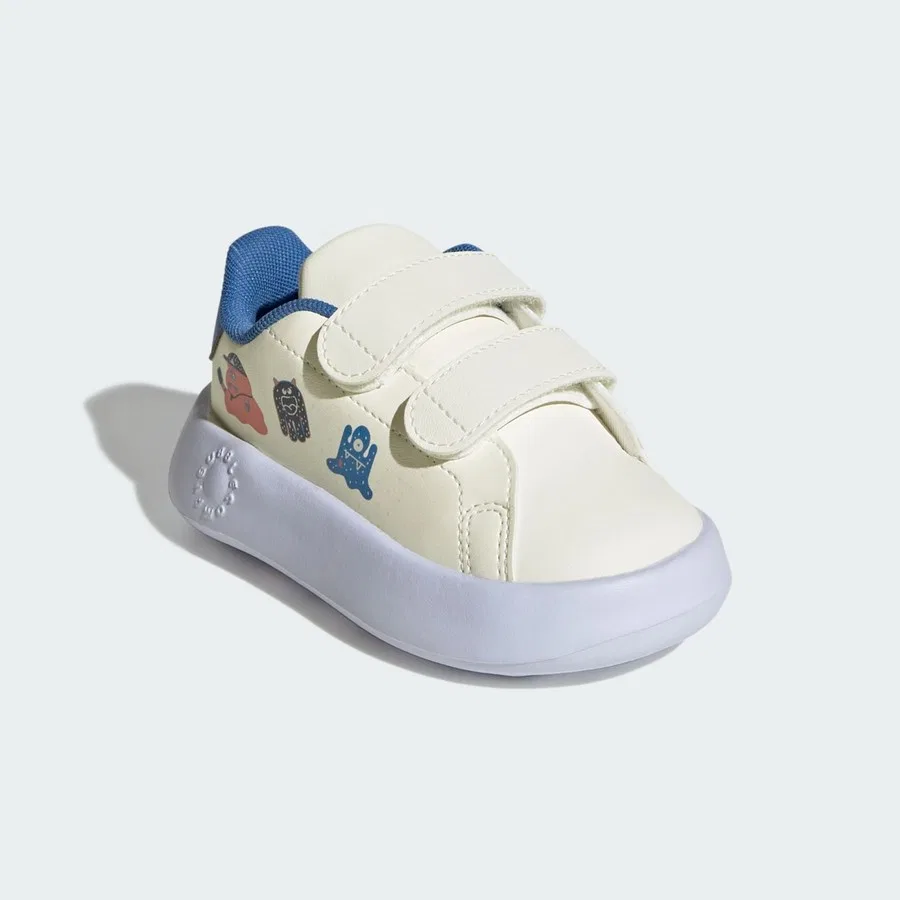 Детские кроссовки с ремешками на липучке Advantage adidas, Белый — фото 3