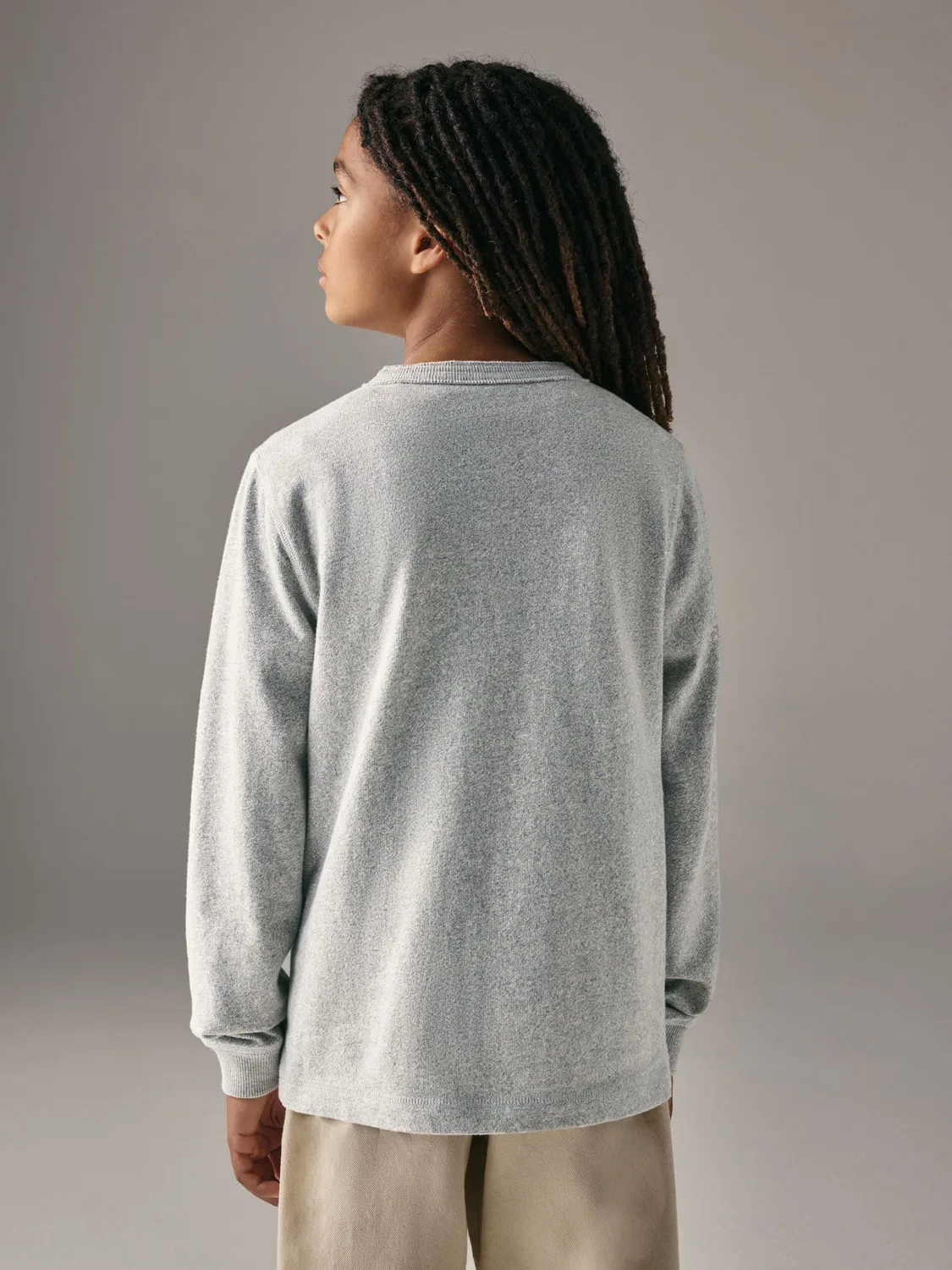 Футболка с длинным рукавом Henley Superdry, серый — фото 2