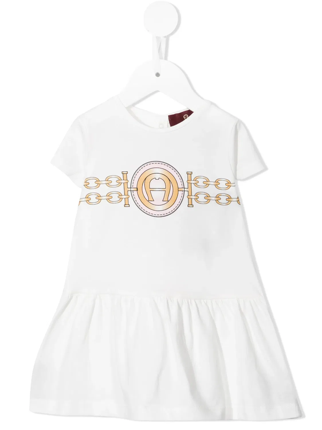 Платье-футболка с логотипом Aigner Kids, белый