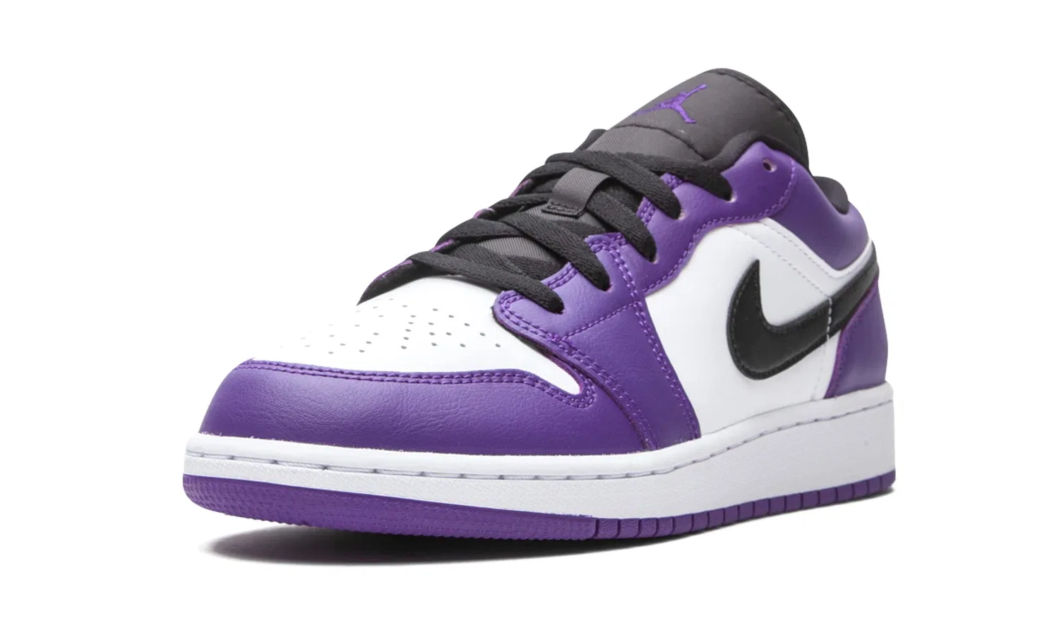 Детские кроссовки для мальчиков с принтом Air Jordan 1 Low NIKE, White Fuchsia Orange Black — фото 4