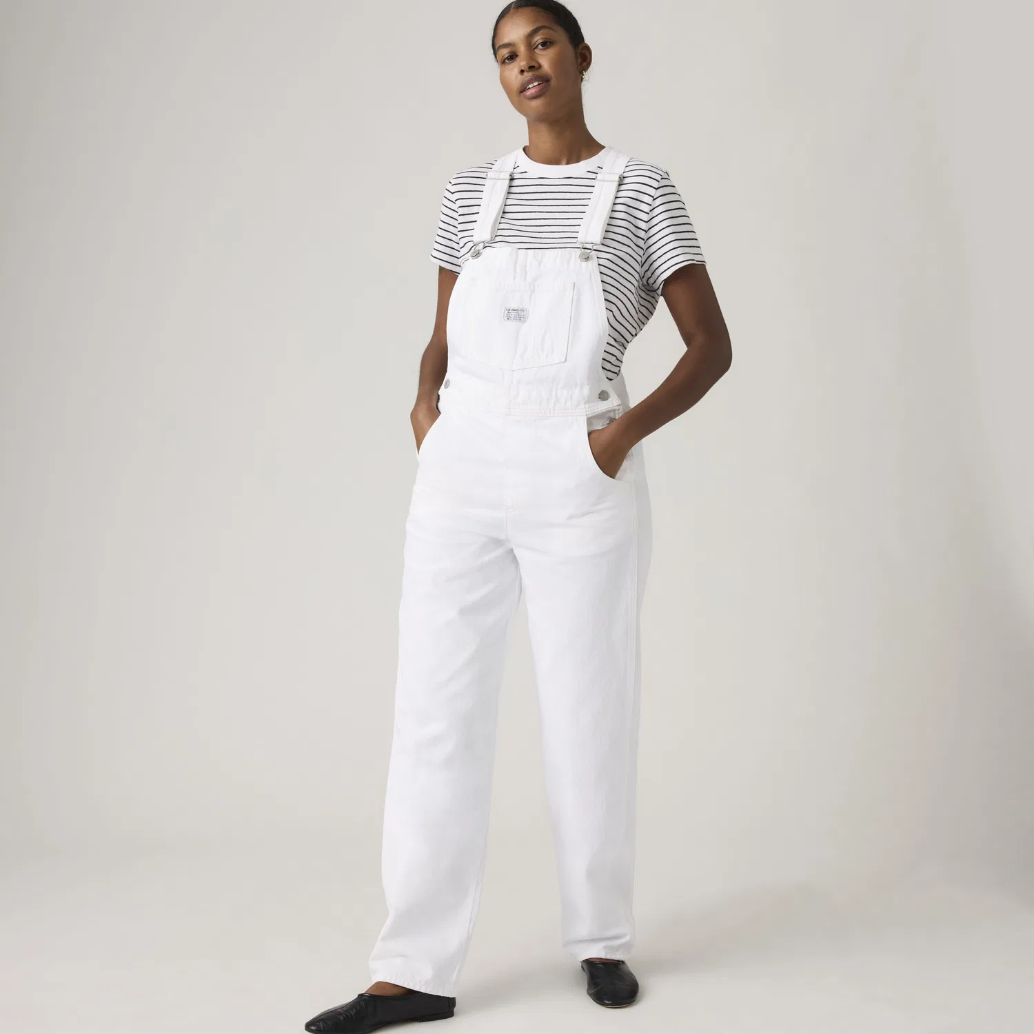 Винтажный джинсовый комбинезон Levi's, White