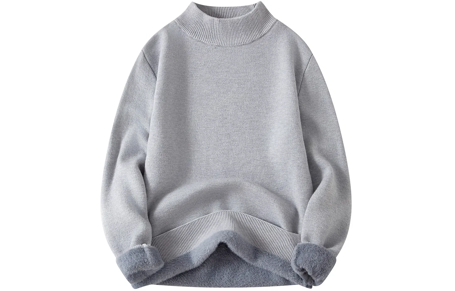 Детский свитер с высоким воротником утепленный BALENO, Light Gray