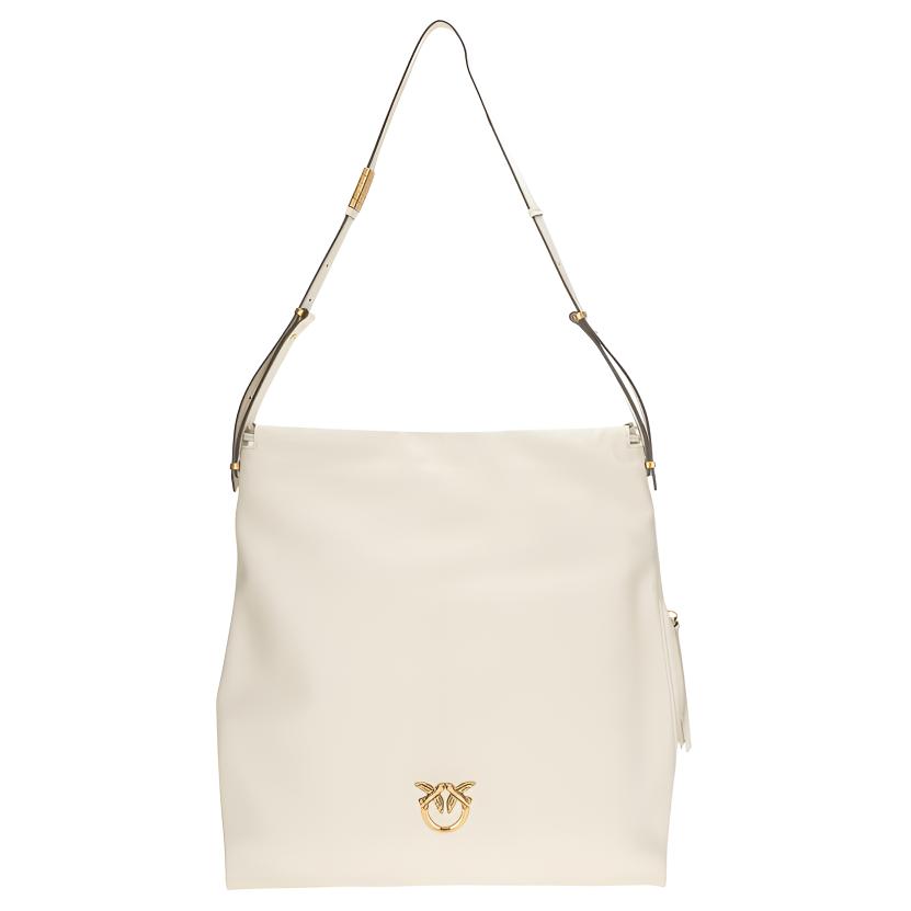 

PINKO Сумка через плечо из коровьей кожи большая женская белая