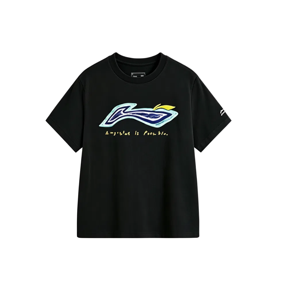 Футболка хлопковая Crew Neck Thin, Li-Ning, Black