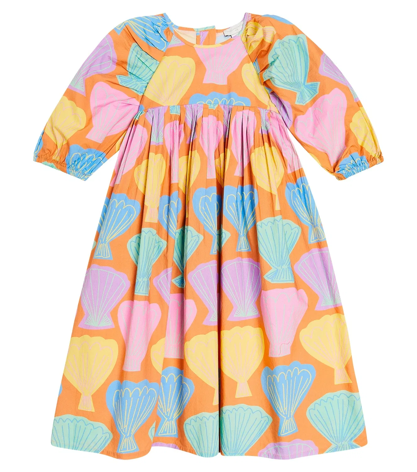 Платье хлопковое Stella Mccartney Kids, оранжевый
