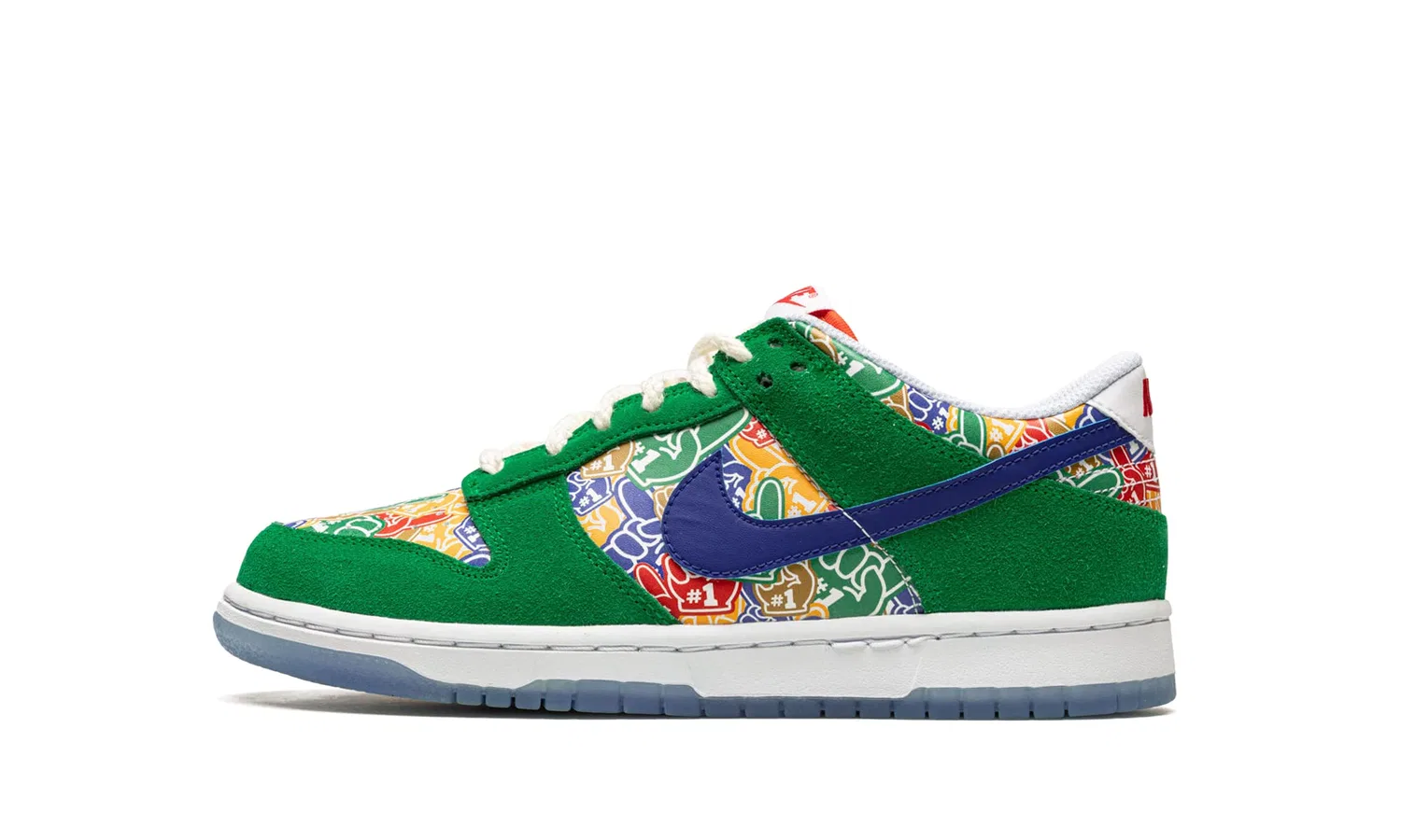 Детские кроссовки с принтом Dunk NIKE, Green Multicolor