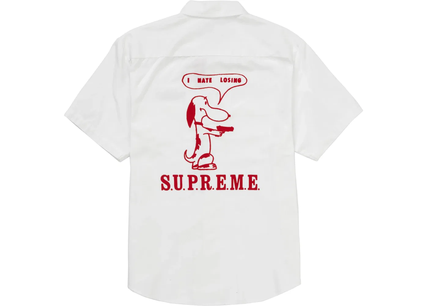 Мужская рубашка с коротким рукавом Supreme S/S Work Shirt, White