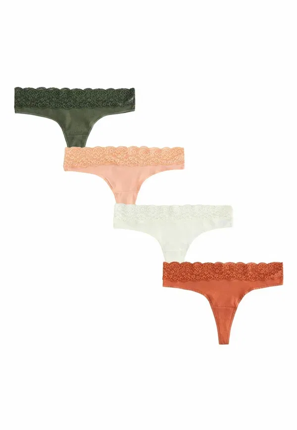 Комплект трусов thong из 4 штук Next rust red, красный