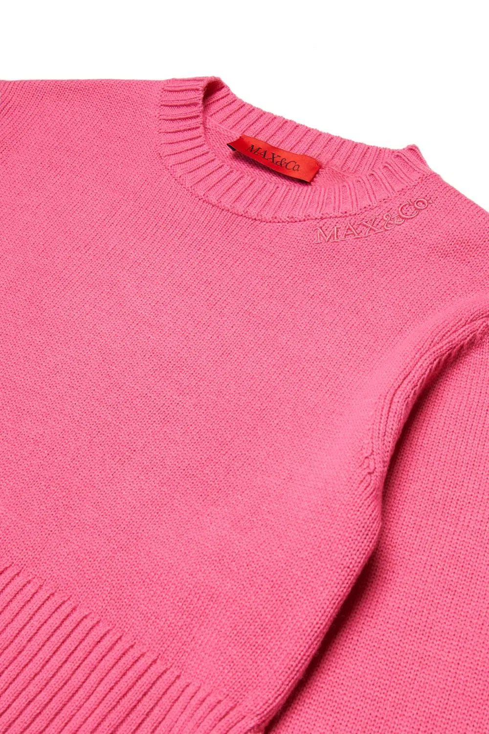 Детский свитер для девочек из шерстяной смеси Maglia Knitwear Max & Co, Hot Pink — фото 3