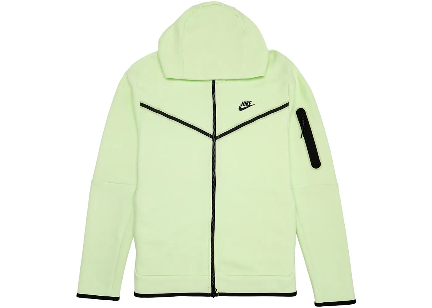 Мужская куртка-худи с принтом Nike Tech Fleece Nike, Neon Lime Green/Black