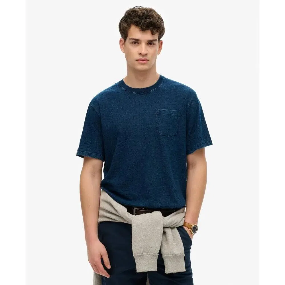 Мужская футболка с нагрудным карманом The Merchant Store Superdry, Lupinenblau — фото 2