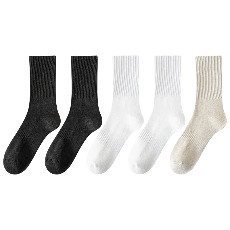 Детские носки средней длины 5 пар Black 2 + White 2 + Milk White MIIOW