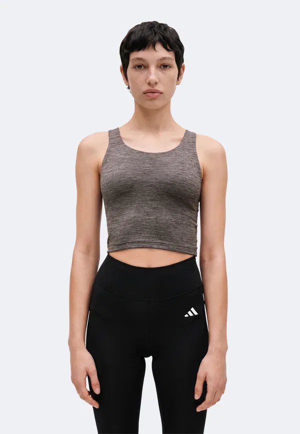 Топ Adidas Performance, кофейный