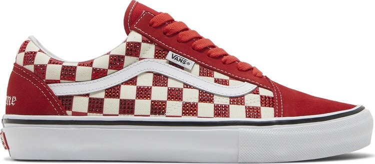 

Кеды Vans Supreme x Swarovski x Skate Old Skool Red, красный