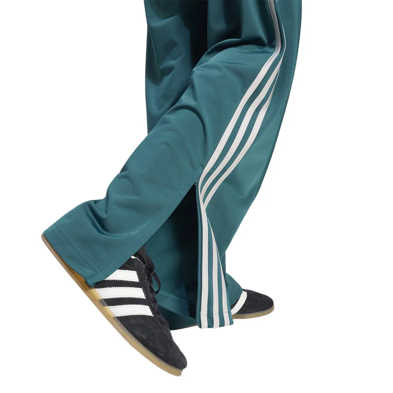 Женские спортивные брюки с принтом Firebird Track Pants adidas, Grey/Rich Green — фото 4