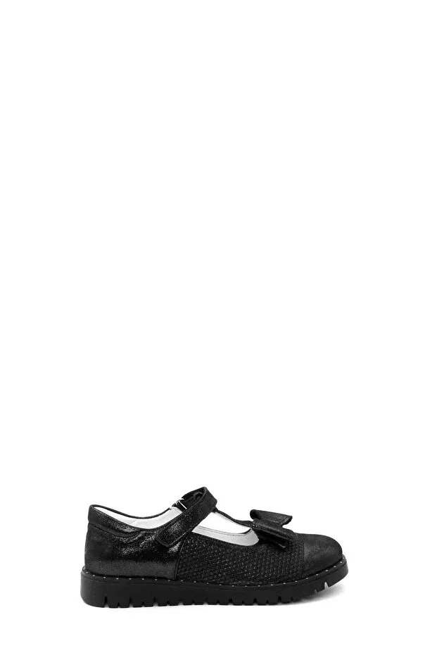 Детские повседневные туфли для девочек из натуральной кожи Fast Step, Black Satin