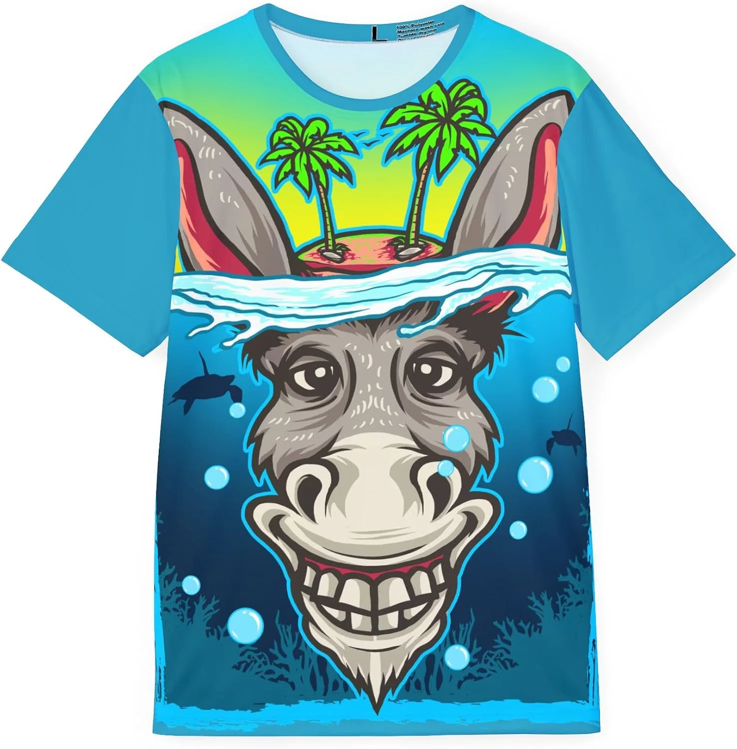 Футболка с принтом Tropical Donkey, Multicolor