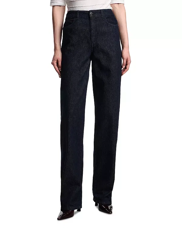 Женские джинсы с высокой посадкой Emporio Armani, Dark Denim