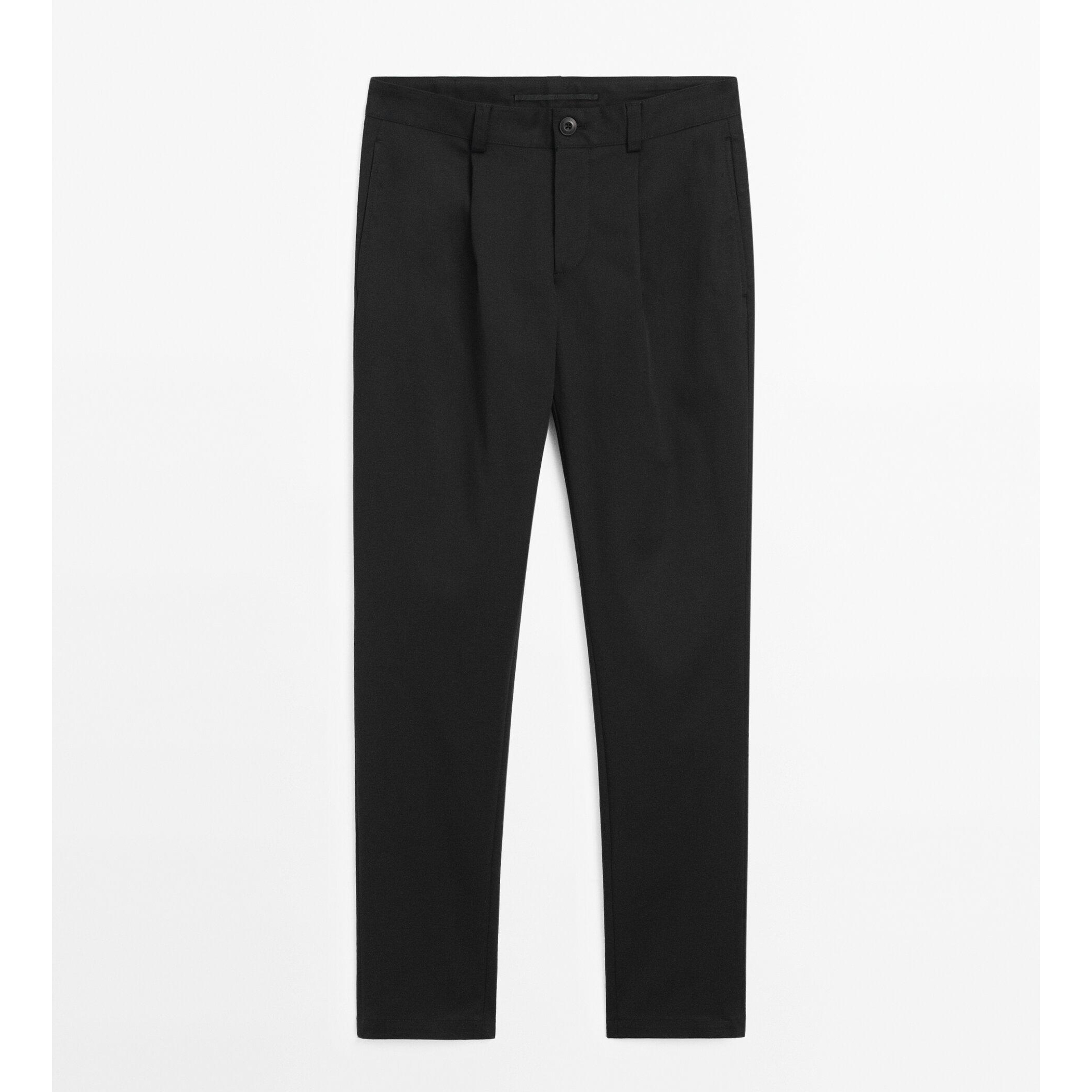 

Брюки из эластичного твила Massimo Dutti, черный