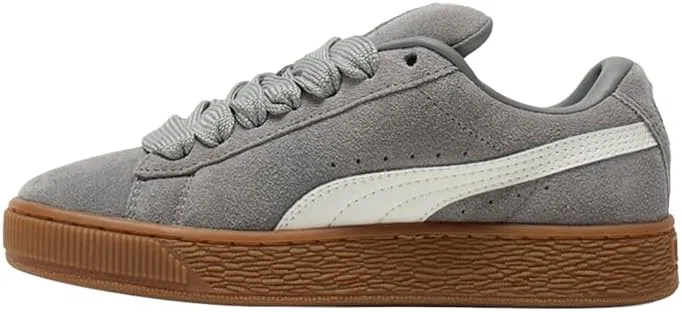 Детские кроссовки для девочек с замшевым верхом Suede XL PUMA, Grey — фото 3