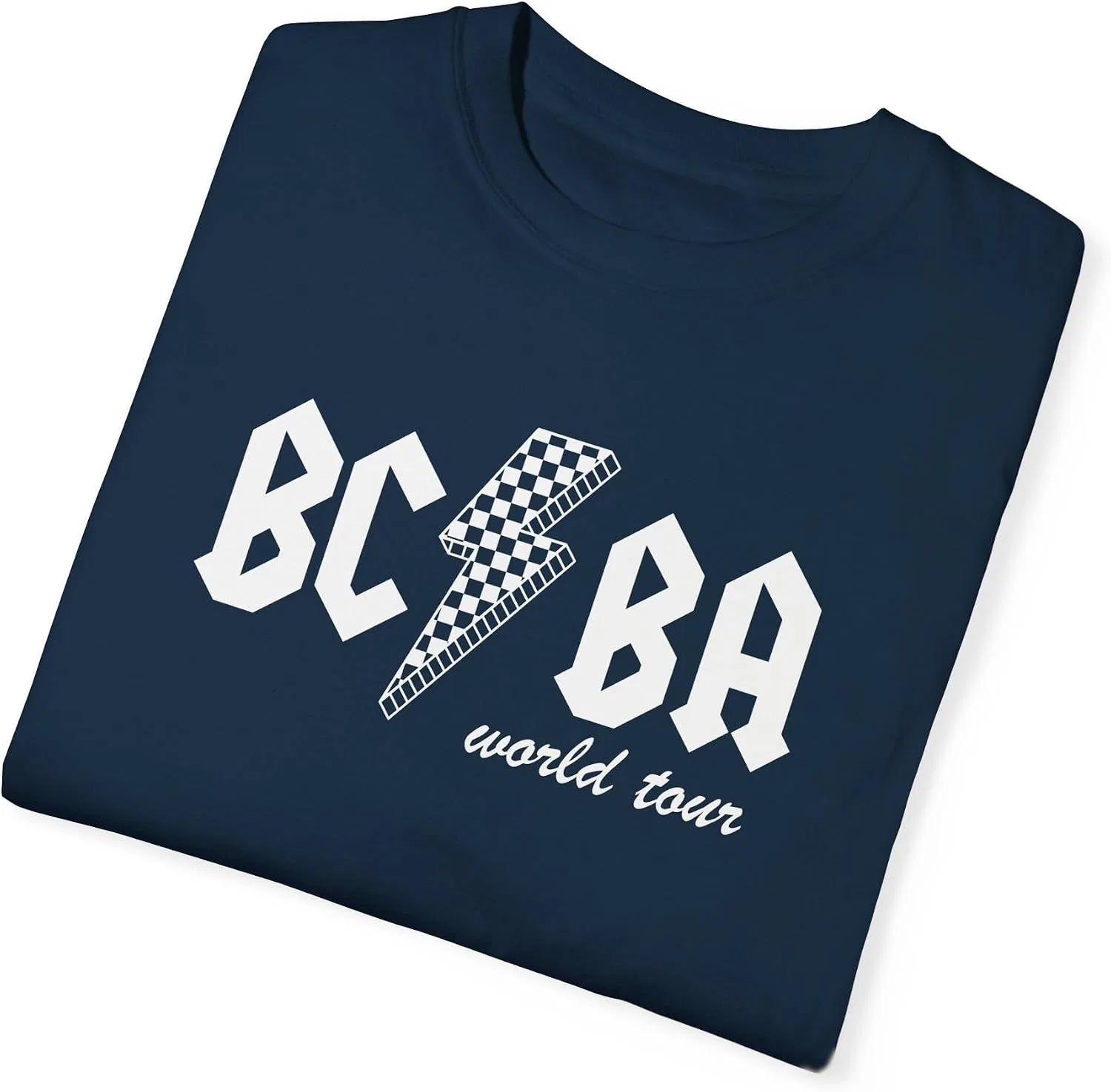Женская футболка с принтом Behavior Analyst World Tour Comfort Colors, True Navy — фото 3