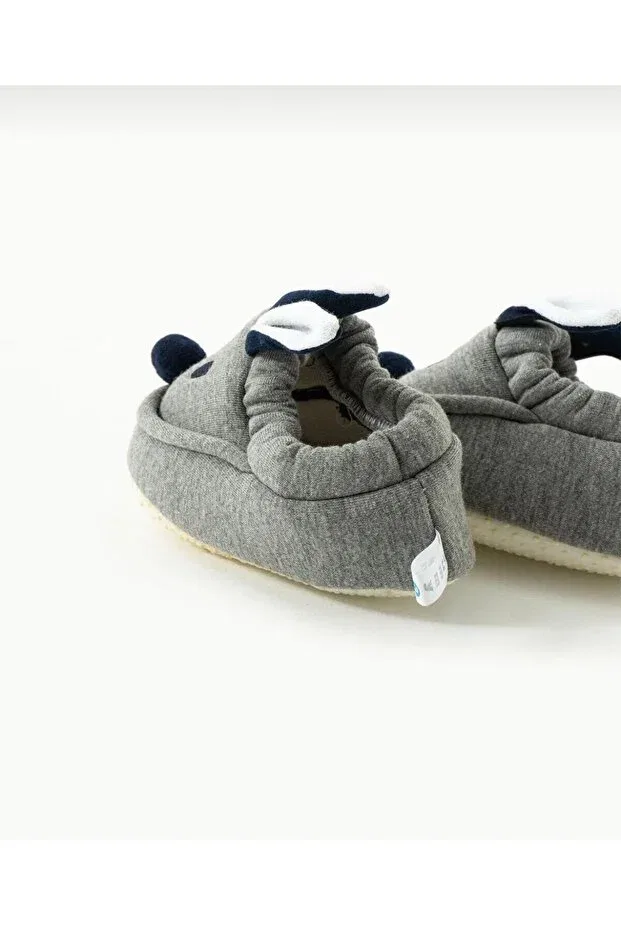 Детские пинетки для новорожденных плюшевые Eflin Çocuk Giyim, Gray — фото 2