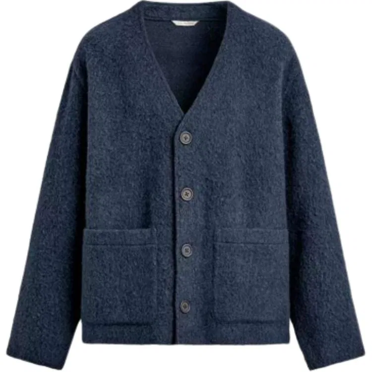 Мужской свитер с V-образным вырезом Medium Blue ZARA
