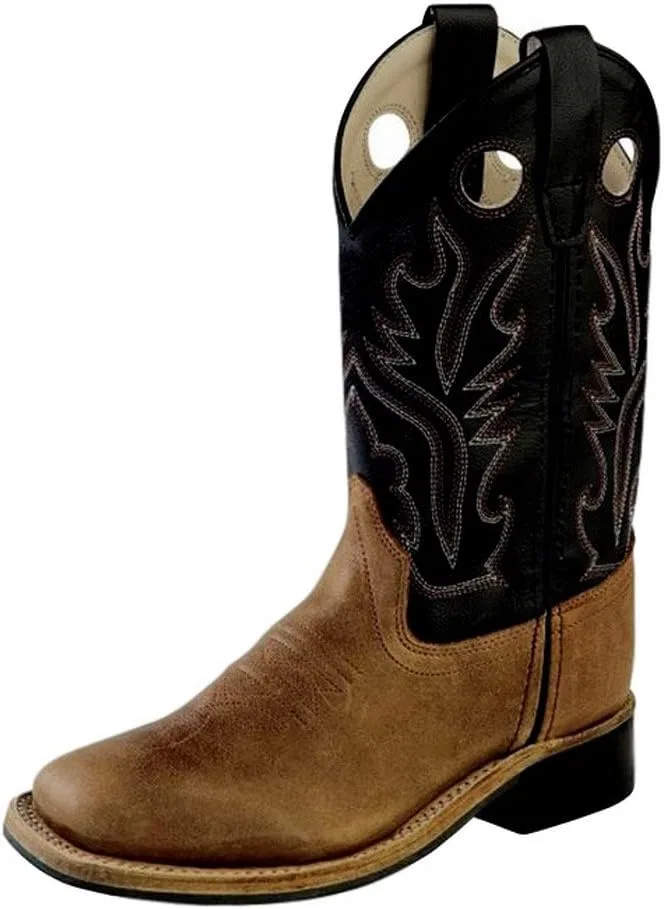 Детские кожаные ботинки с квадратным носком Bsc1814gc Old West, Light Brown