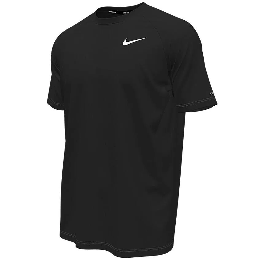 Мужская футболка для плавания с защитой UPF 40 Short Sleeve Hydroguard Nike, Schwarz — фото 2