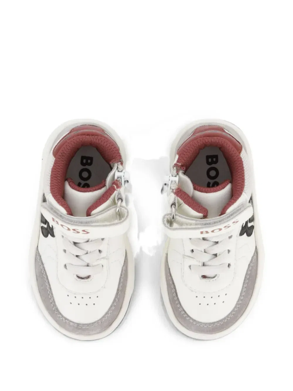 Кроссовки с монограммой Double B Boss Kidswear, бежевый — фото 4