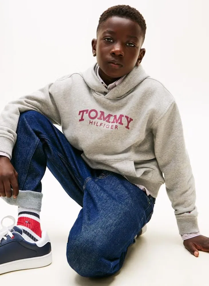 Худи с принтом Tommy Hilfiger, серый — фото 3