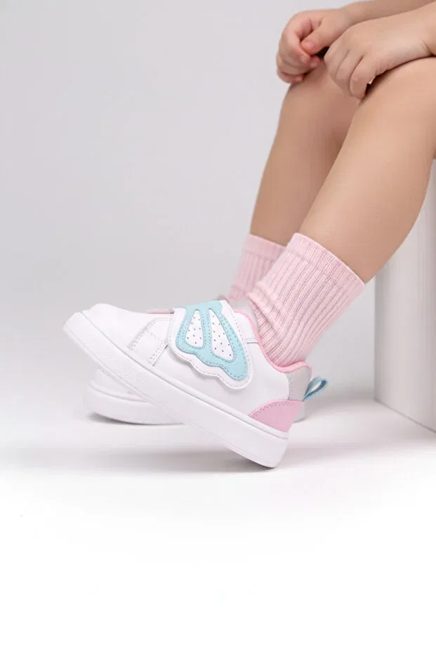 Детские туфли для девочек с принтом Maria baby girl butterfly figure Kids A More, Pink — фото 2
