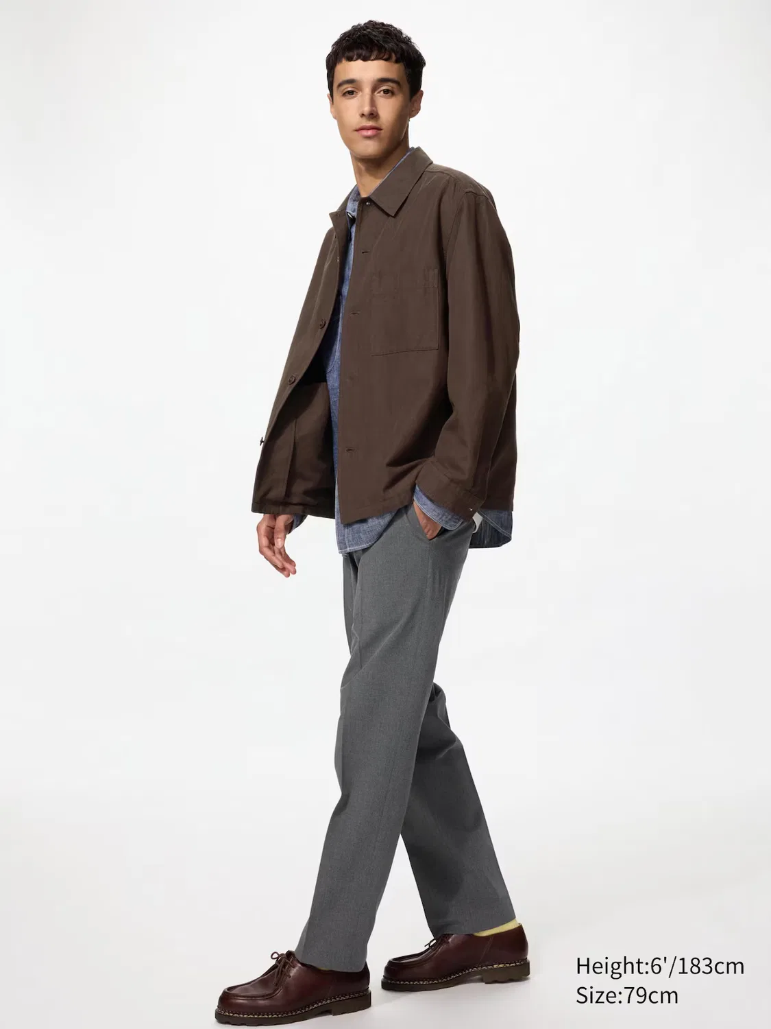 Брюки Uniqlo, с двухсторонней эластичностью, серые