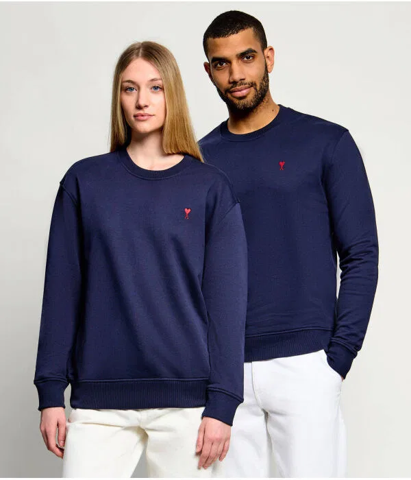 Мужской пуловер Regular Fit AMI Paris, Blu Marino