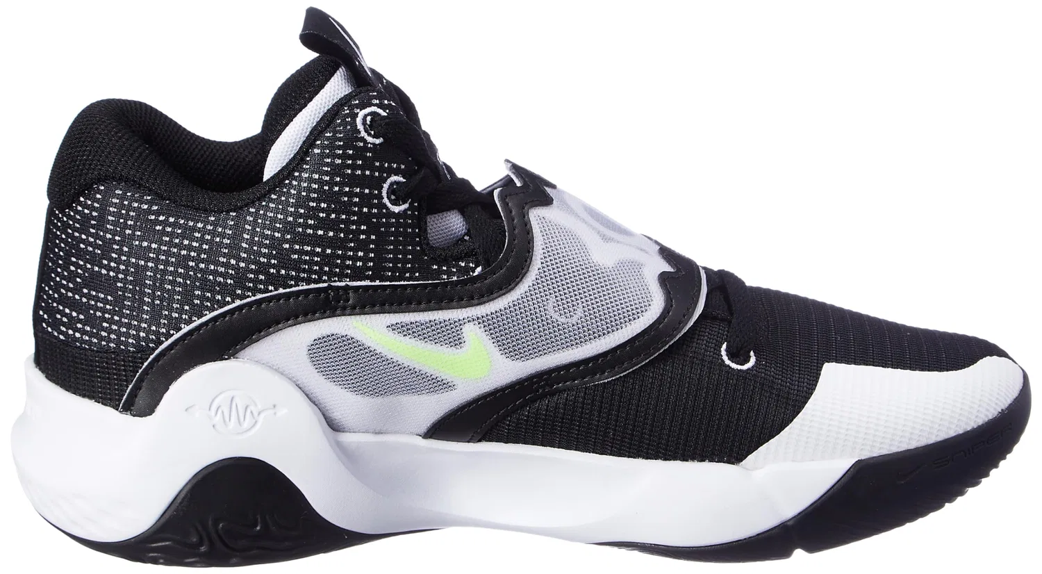 Детские кроссовки для девочек с липучкой NIKE Huarache Run Ultra (PS) NIKE, Черный Белый Вольт — фото 4