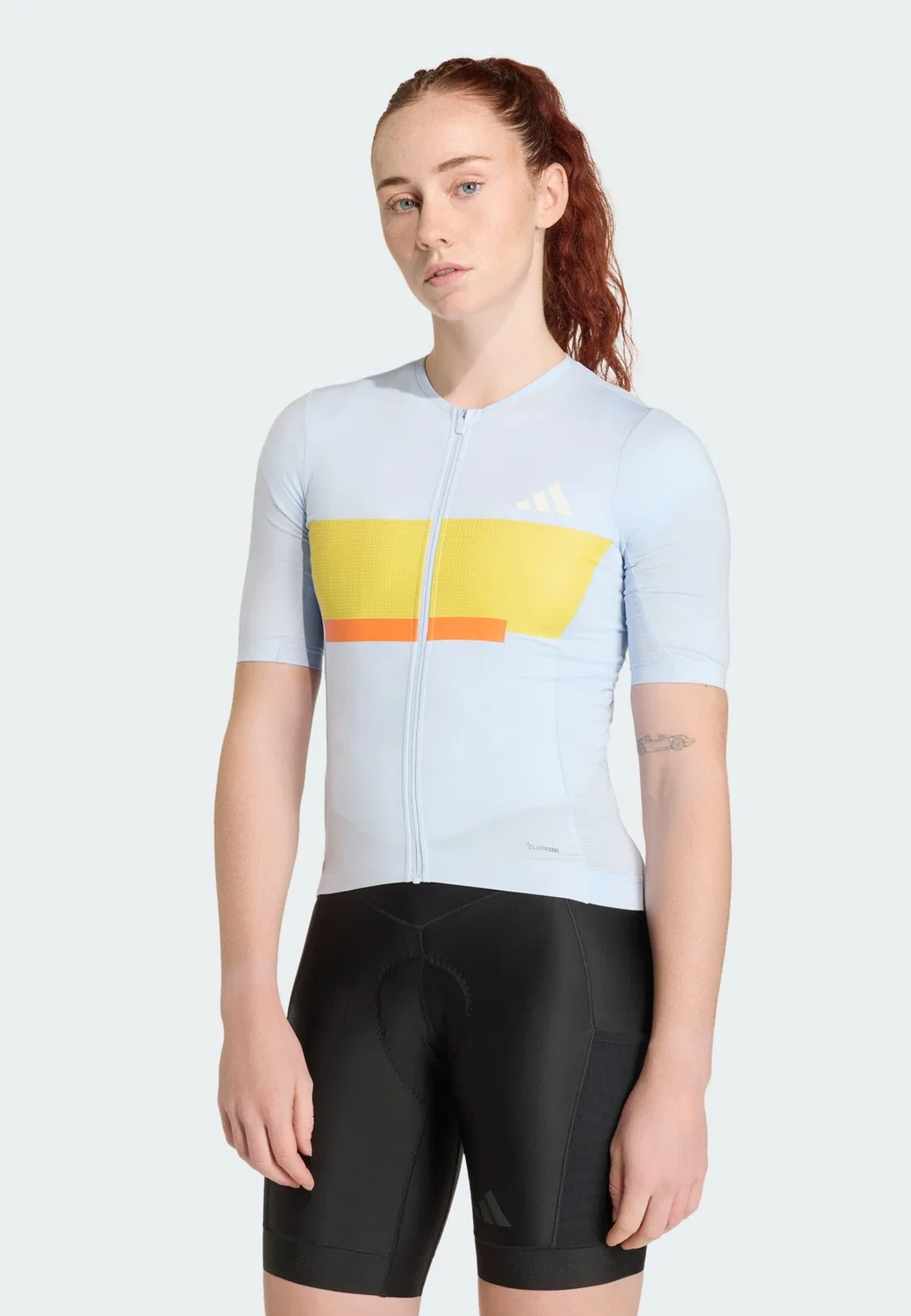 Спортивная футболка Adidas Performance Tempo Neo Heritage пастельно-голубого цвета — фото 2