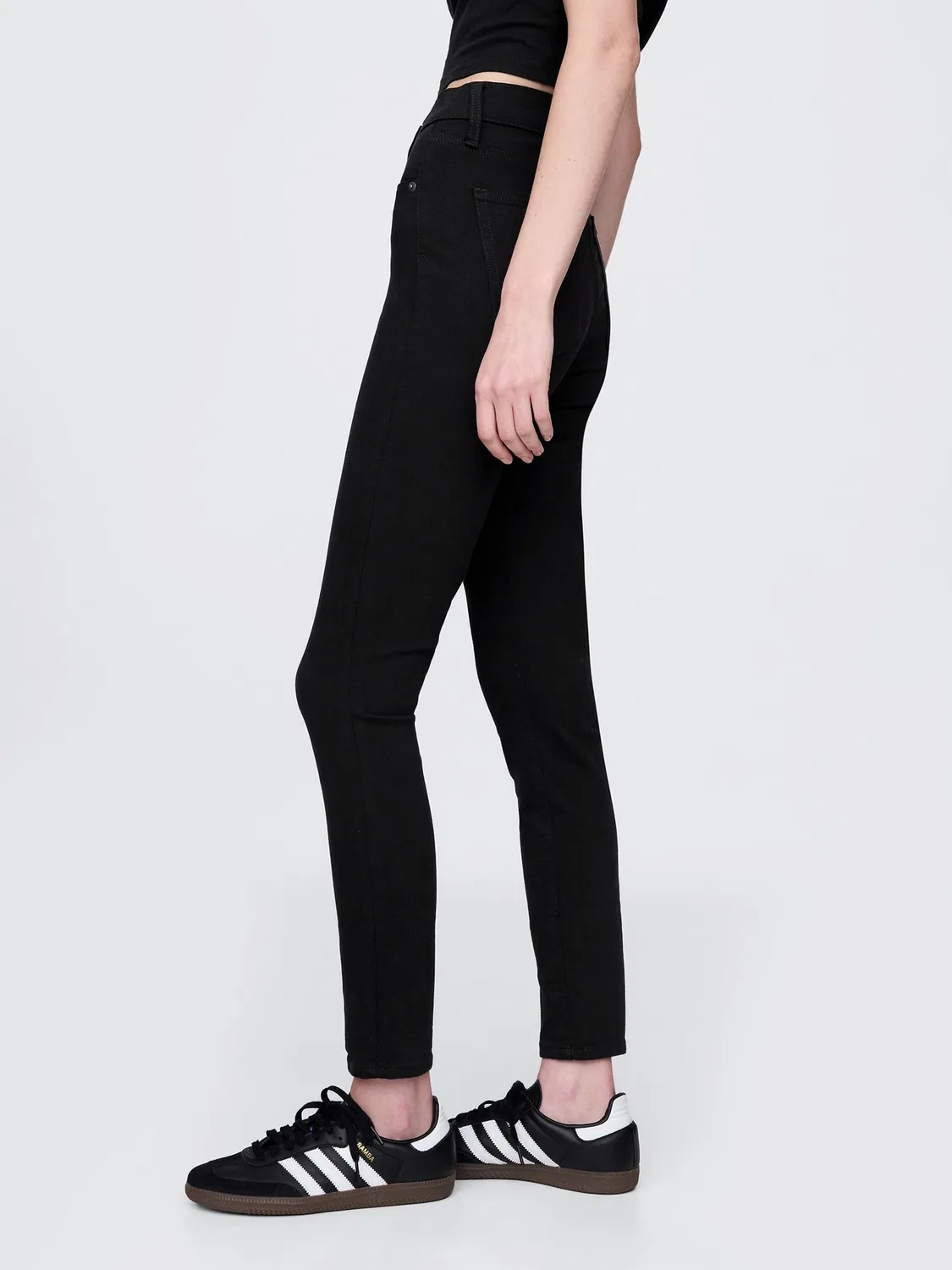 Джинсы скинни высокие True Skinny Gap, черный — фото 4