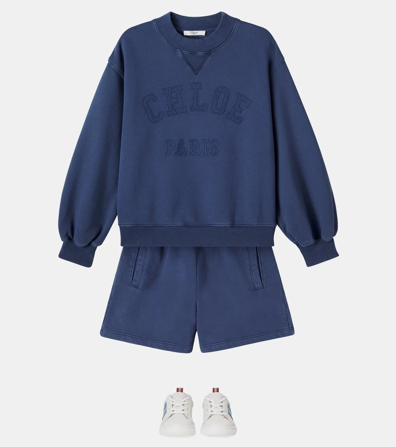 Толстовка из флиса с логотипом Chloé Kids, синий — фото 2
