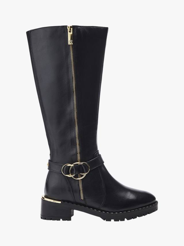 Кожаные ботинки Sherie до колена Moda in Pelle, Black