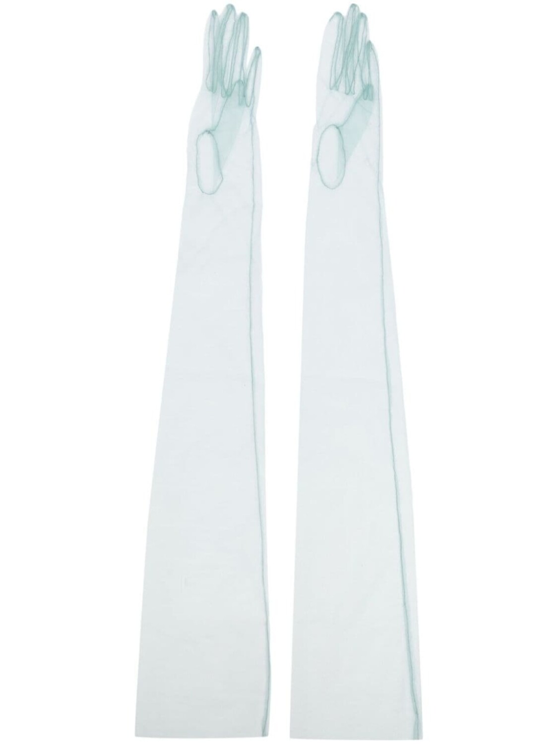 

Maison Margiela прозрачные перчатки из тюля, зеленый