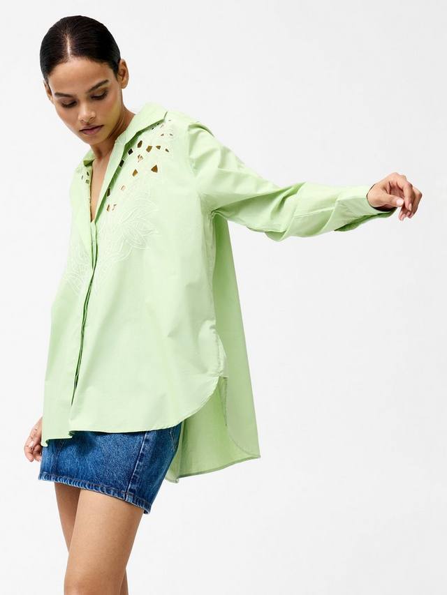 

Рубашка Cambria с вышивкой Broderie French Connection, Apple Green