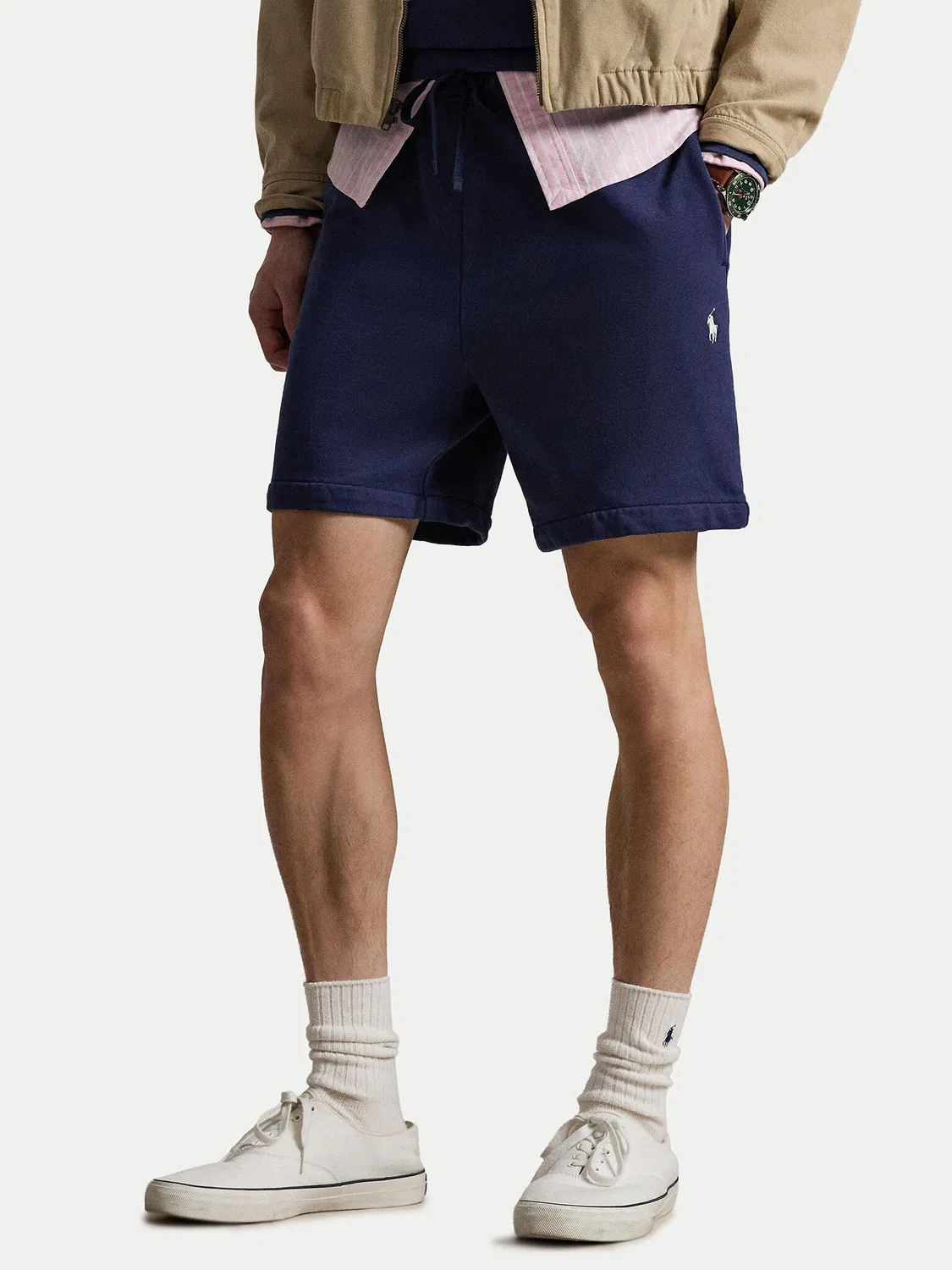 Мужские тканевые шорты стандартного кроя Polo Ralph Lauren, темно-синий