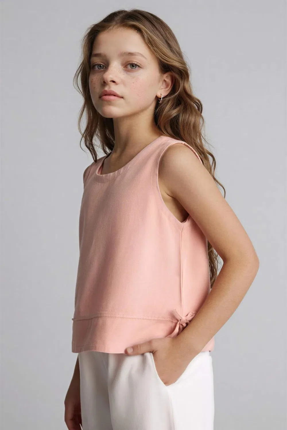 Блузка с коротким рукавом Girl regular fit Defacto, розовый — фото 3