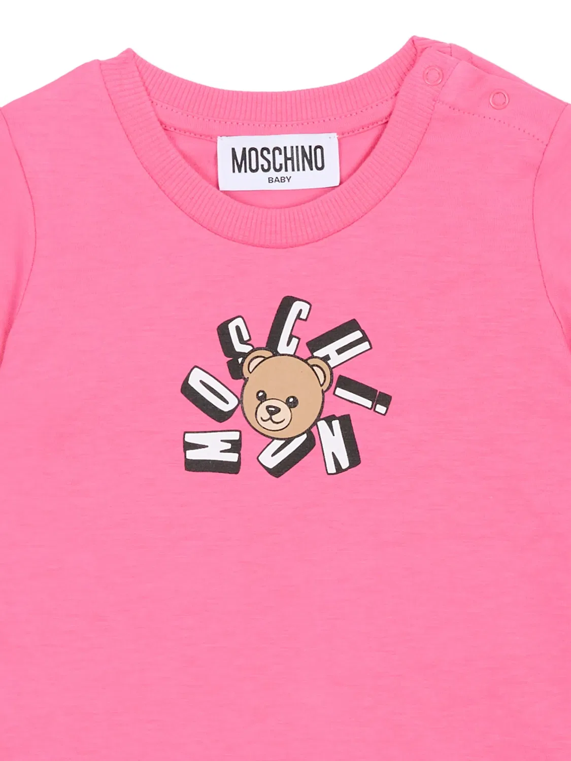 Футболка с короткими рукавами и графическим принтом Moschino, розовый — фото 2