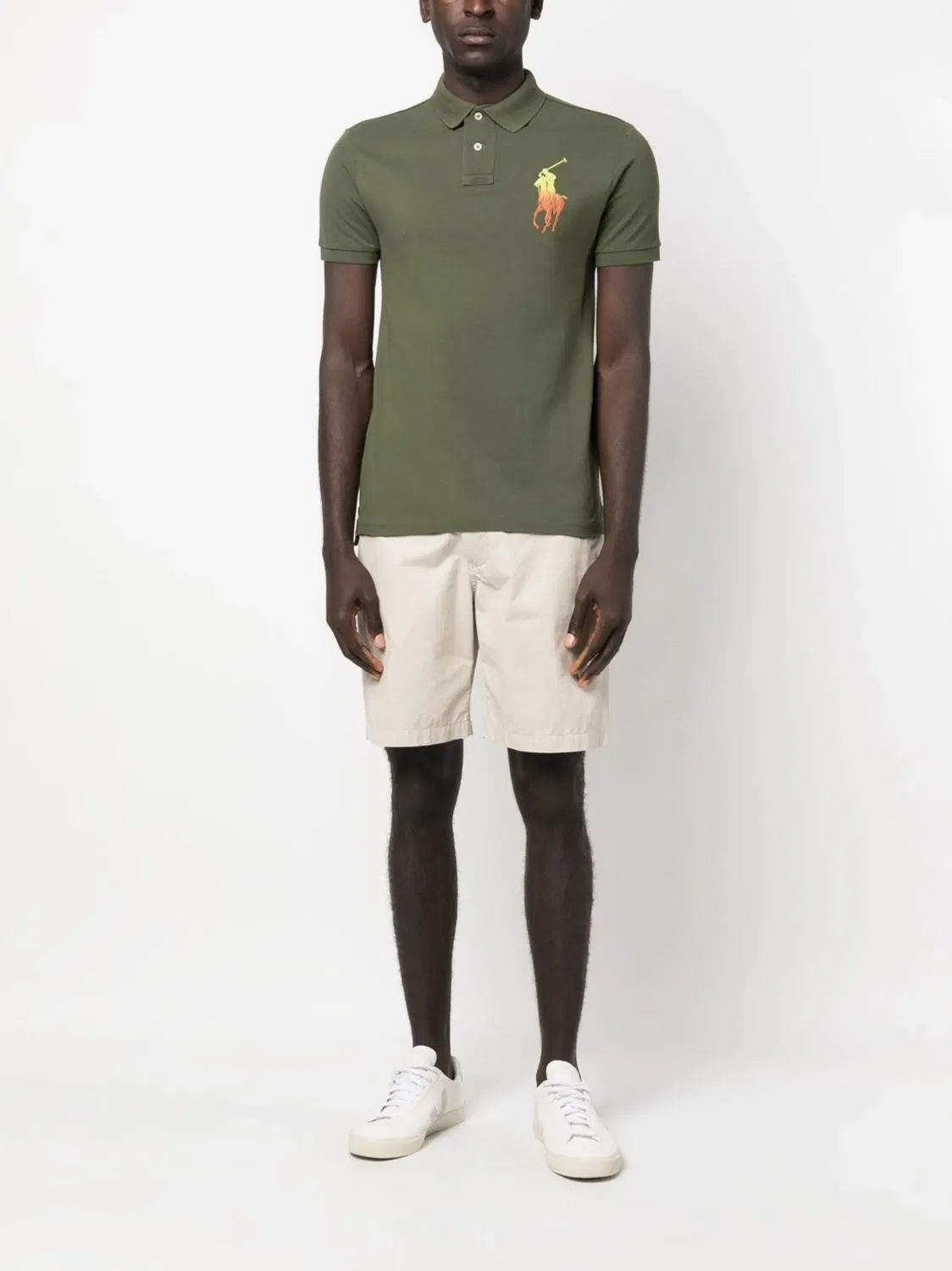 Рубашка поло с короткими рукавами и вышитым логотипом Polo Ralph Lauren, зеленый — фото 2